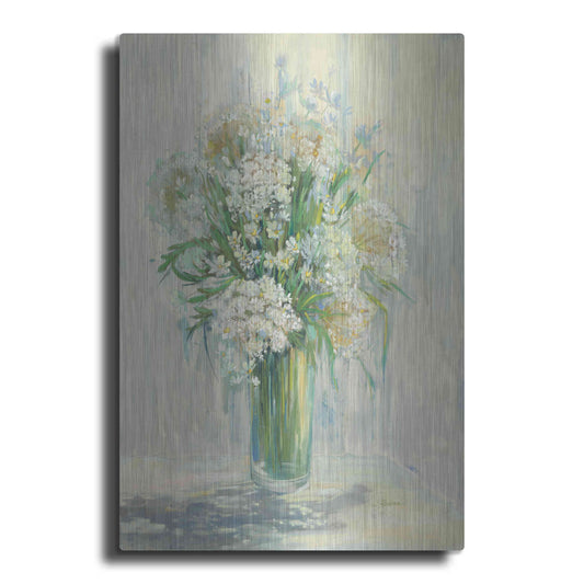 Luxe Metal Art 'Radiant Lace Neutral' by Carol Rowan, Metal Wall Art