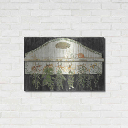 Luxe Metal Art 'Herbs On Pegs Black' by Carol Rowan, Metal Wall Art,36x24