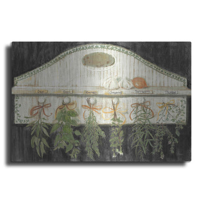 Luxe Metal Art 'Herbs On Pegs Black' by Carol Rowan, Metal Wall Art