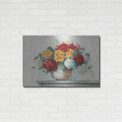 Luxe Metal Art 'Fall Hydrangea Cottage Crop' by Carol Rowan, Metal Wall Art,36x24