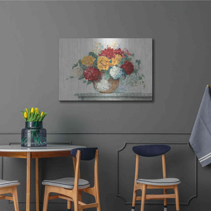 Luxe Metal Art 'Fall Hydrangea Cottage Crop' by Carol Rowan, Metal Wall Art,36x24