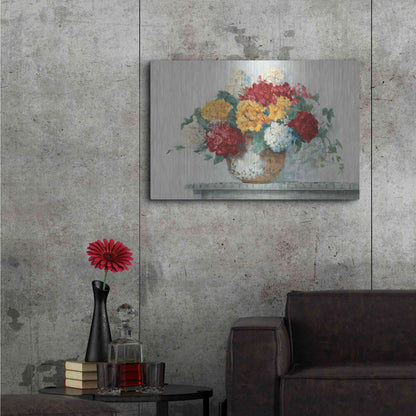 Luxe Metal Art 'Fall Hydrangea Cottage Crop' by Carol Rowan, Metal Wall Art,36x24