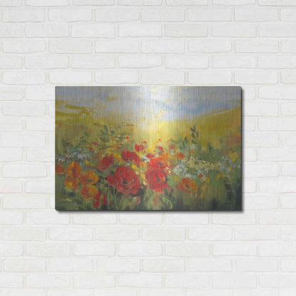 Luxe Metal Art 'Oriental Poppy Field Crop' by Carol Rowan, Metal Wall Art,36x24