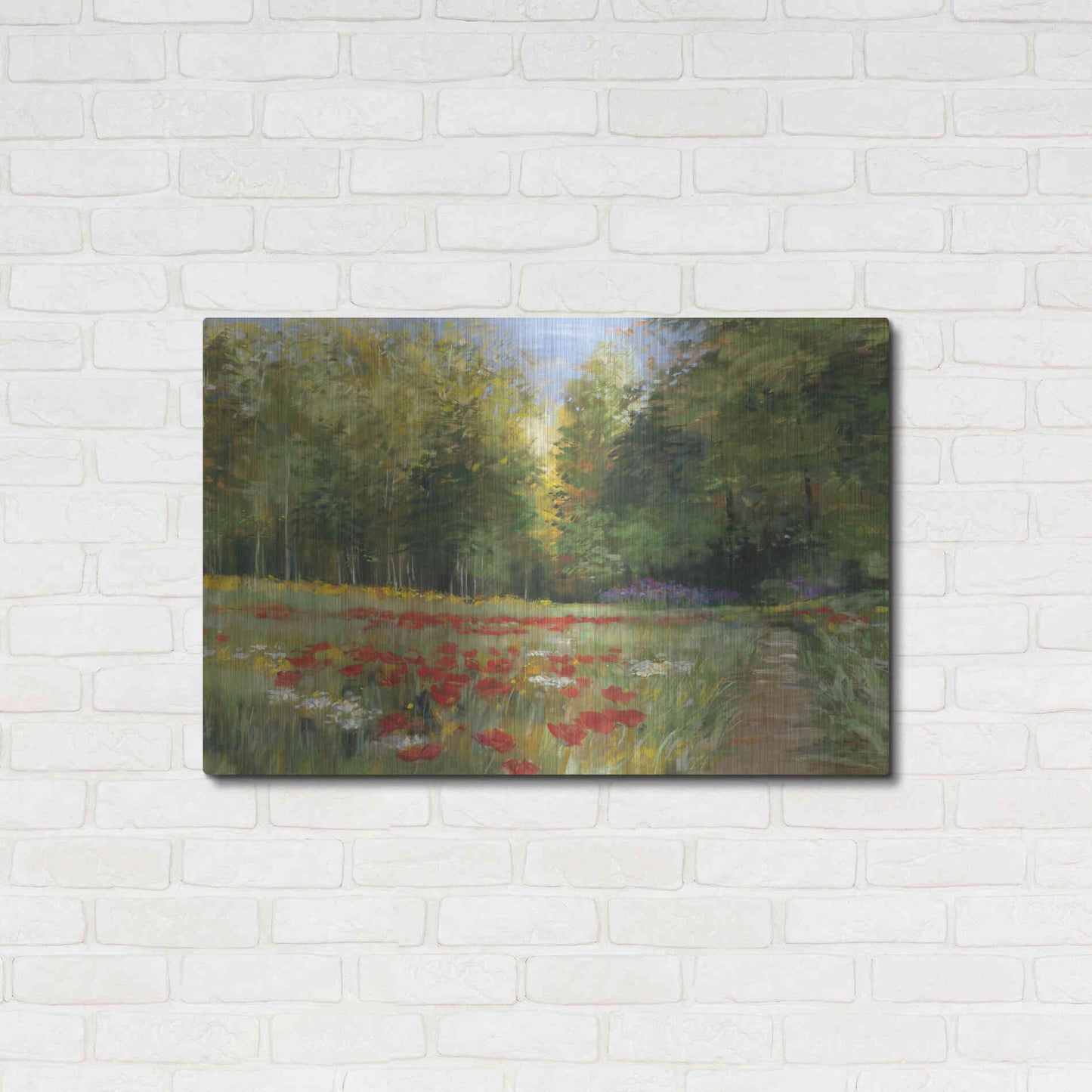 Luxe Metal Art 'Field Of Flowers Crop' by Carol Rowan, Metal Wall Art,36x24