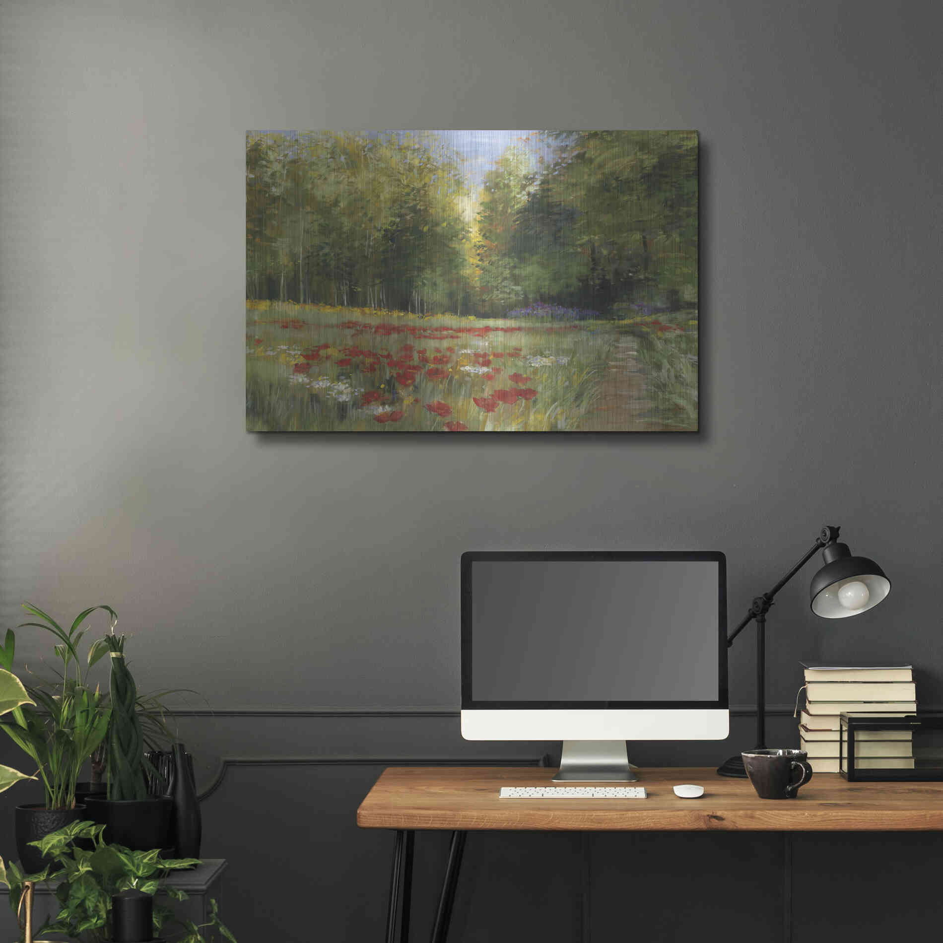 Luxe Metal Art 'Field Of Flowers Crop' by Carol Rowan, Metal Wall Art,36x24