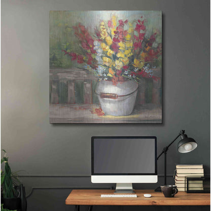 Luxe Metal Art 'Snapdragon Bouquet' by Carol Rowan, Metal Wall Art,36x36