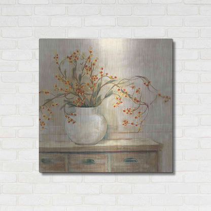 Luxe Metal Art 'Nancy Bittersweet Neutral Sq' by Carol Rowan, Metal Wall Art,36x36