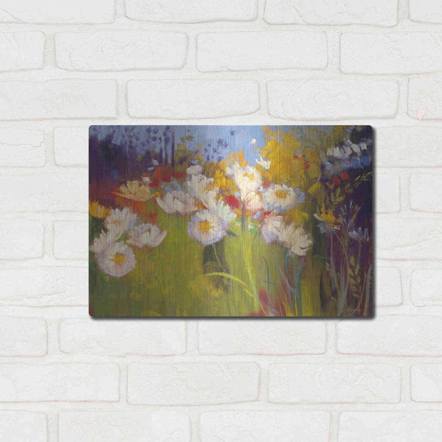 Luxe Metal Art 'Contemporary Meadow' by Carol Rowan, Metal Wall Art,16x12