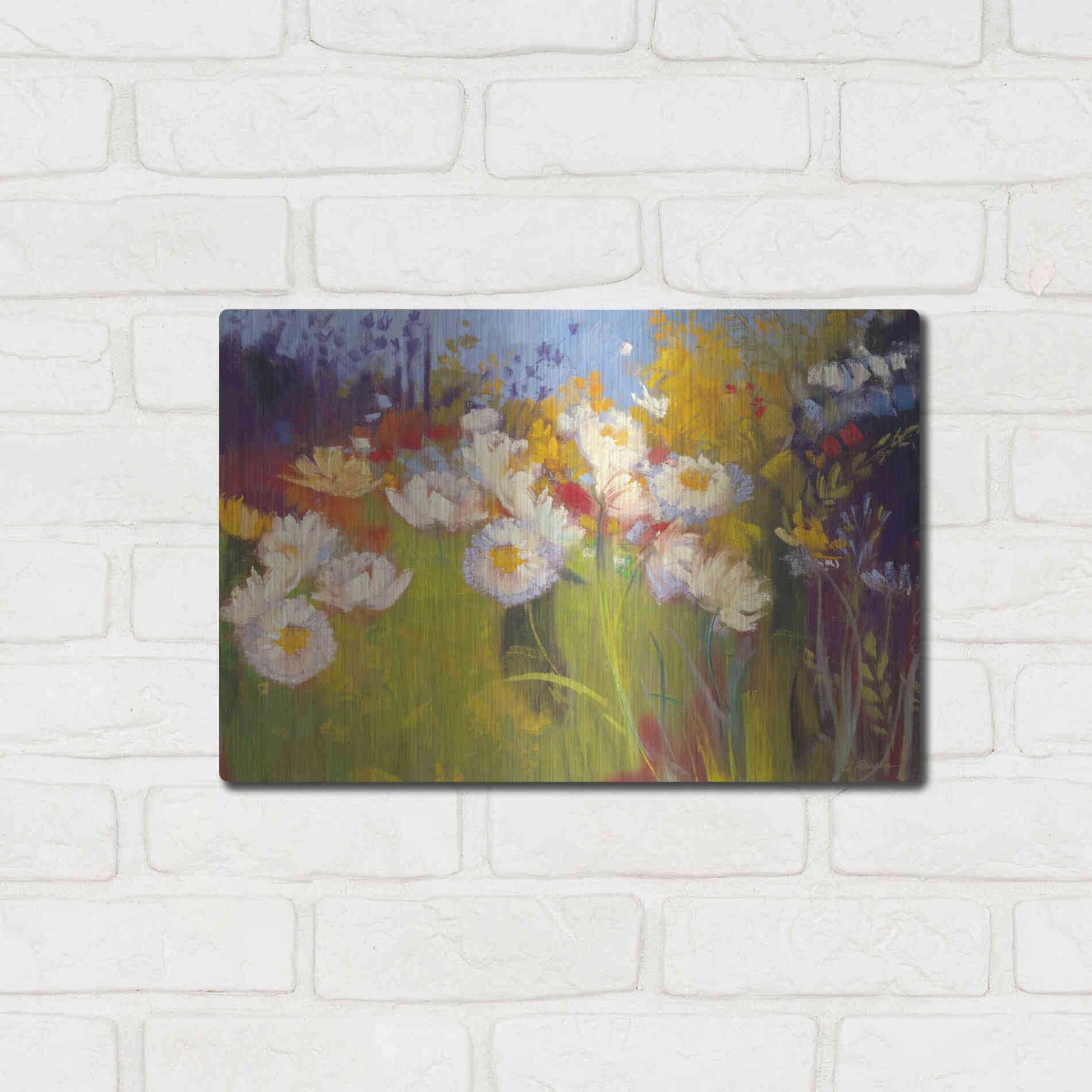 Luxe Metal Art 'Contemporary Meadow' by Carol Rowan, Metal Wall Art,16x12