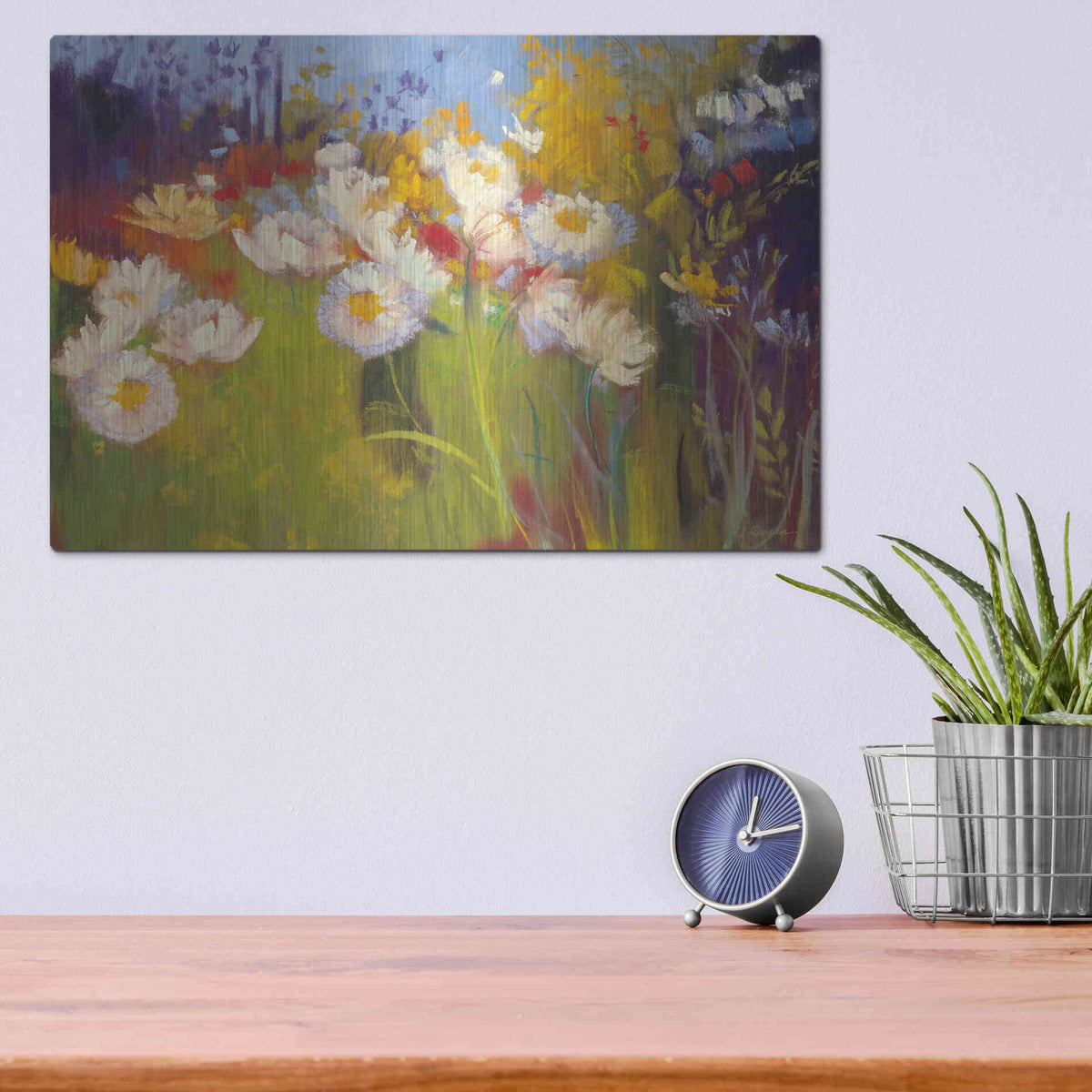 Luxe Metal Art 'Contemporary Meadow' by Carol Rowan, Metal Wall Art,16x12