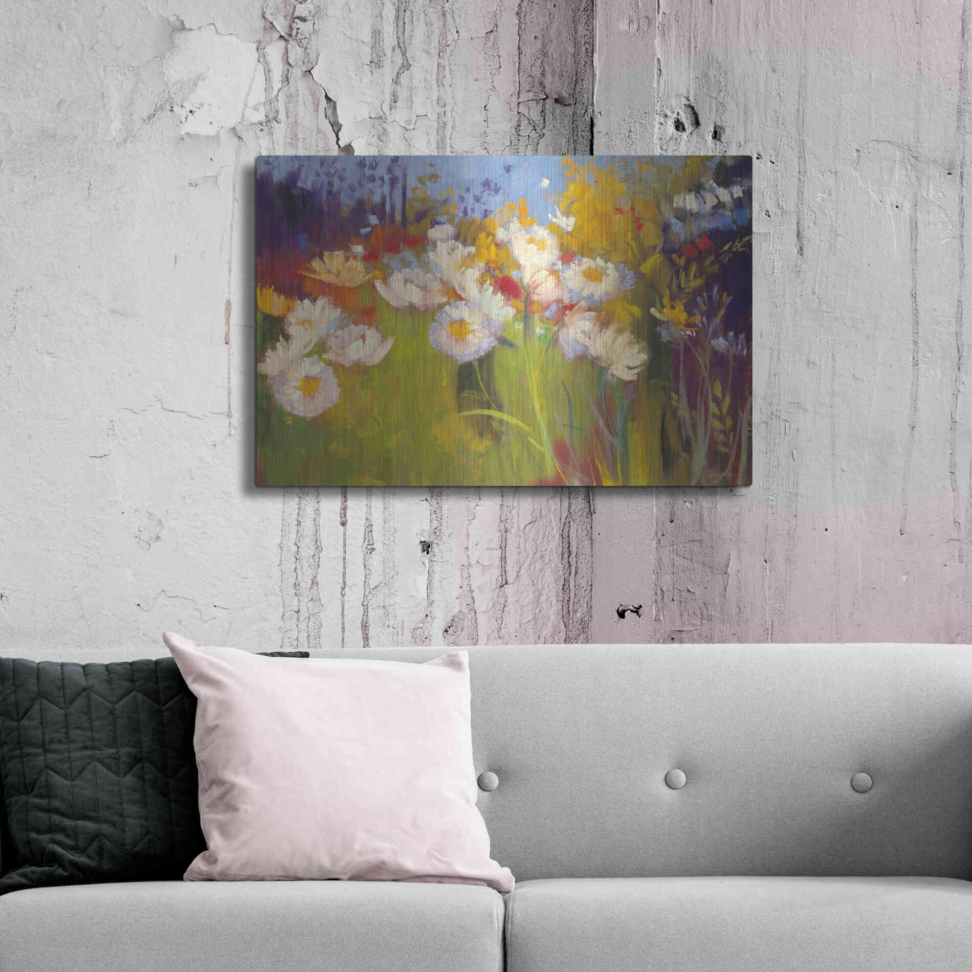 Luxe Metal Art 'Contemporary Meadow' by Carol Rowan, Metal Wall Art,36x24