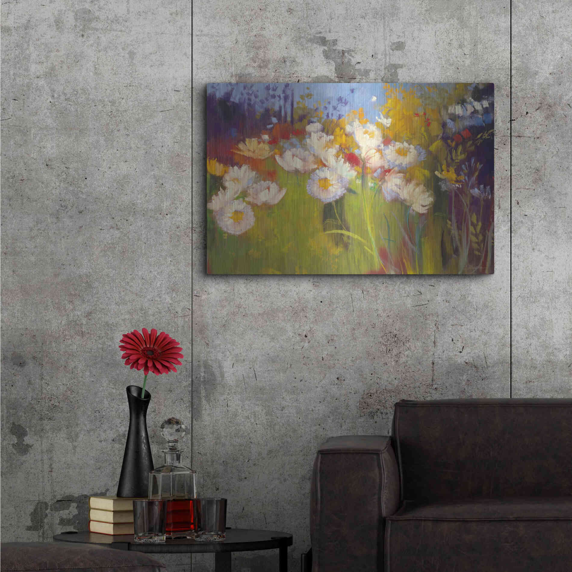 Luxe Metal Art 'Contemporary Meadow' by Carol Rowan, Metal Wall Art,36x24