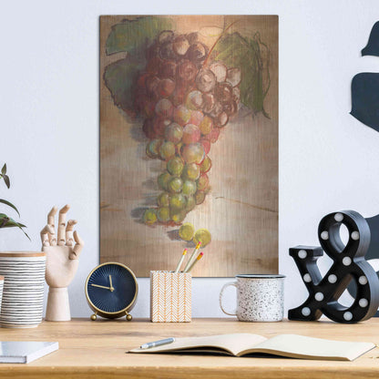 Luxe Metal Art 'Grape Harvest II No Label' by Carol Rowan, Metal Wall Art,12x16