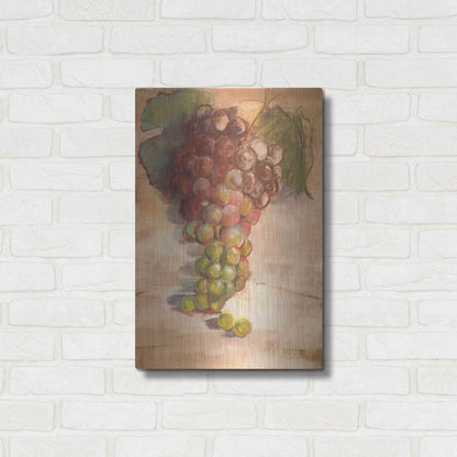 Luxe Metal Art 'Grape Harvest II No Label' by Carol Rowan, Metal Wall Art,16x24