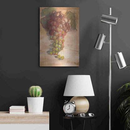 Luxe Metal Art 'Grape Harvest II No Label' by Carol Rowan, Metal Wall Art,16x24