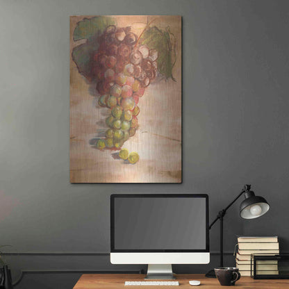 Luxe Metal Art 'Grape Harvest II No Label' by Carol Rowan, Metal Wall Art,24x36