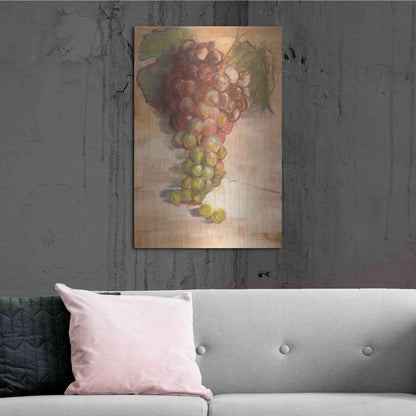 Luxe Metal Art 'Grape Harvest II No Label' by Carol Rowan, Metal Wall Art,24x36