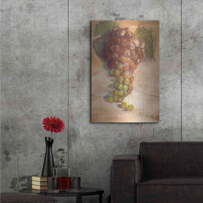 Luxe Metal Art 'Grape Harvest II No Label' by Carol Rowan, Metal Wall Art,24x36