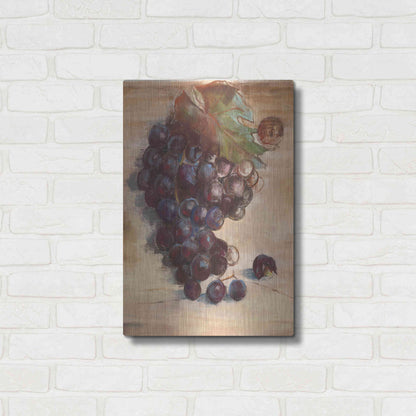 Luxe Metal Art 'Grape Harvest III No Label' by Carol Rowan, Metal Wall Art,16x24