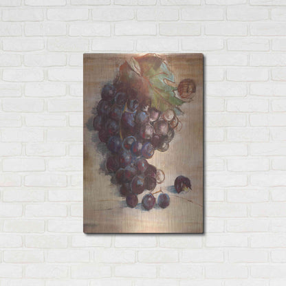 Luxe Metal Art 'Grape Harvest III No Label' by Carol Rowan, Metal Wall Art,24x36