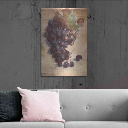 Luxe Metal Art 'Grape Harvest III No Label' by Carol Rowan, Metal Wall Art,24x36
