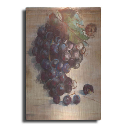 Luxe Metal Art 'Grape Harvest III No Label' by Carol Rowan, Metal Wall Art