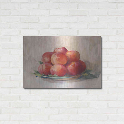 Luxe Metal Art 'Ripe Peaches' by Carol Rowan, Metal Wall Art,36x24