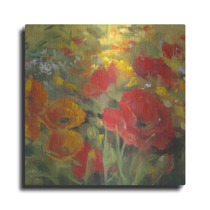 Luxe Metal Art 'Oriental Poppy Field I' by Carol Rowan, Metal Wall Art