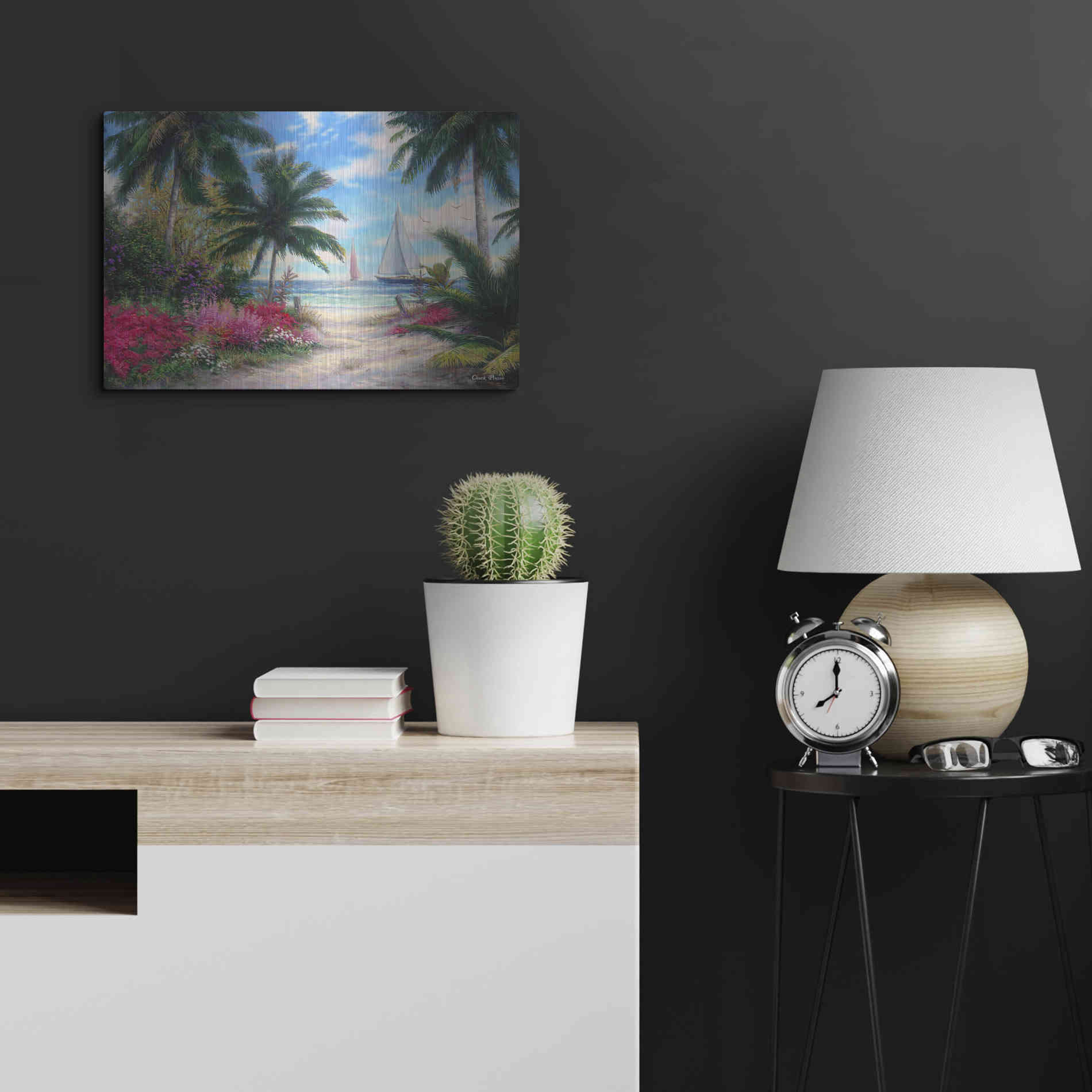 Luxe Metal Art 'Sea BreezeTrail' by Chuck Pinson, Metal Wall Art,24x16