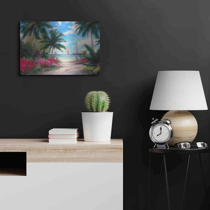 Luxe Metal Art 'Sea BreezeTrail' by Chuck Pinson, Metal Wall Art,24x16