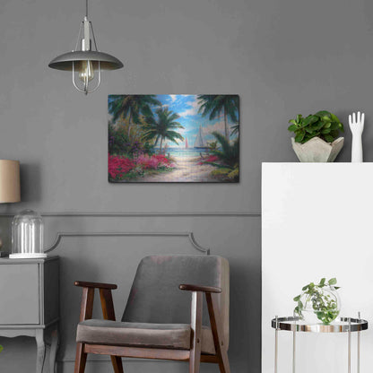 Luxe Metal Art 'Sea BreezeTrail' by Chuck Pinson, Metal Wall Art,24x16