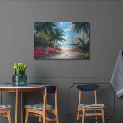 Luxe Metal Art 'Sea BreezeTrail' by Chuck Pinson, Metal Wall Art,36x24