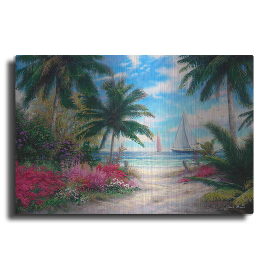 Luxe Metal Art 'Sea BreezeTrail' by Chuck Pinson, Metal Wall Art