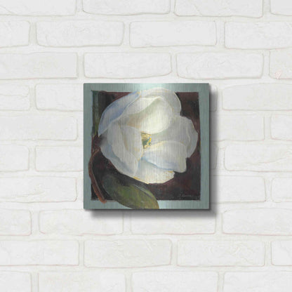Luxe Metal Art 'Magnolia I' by Carol Rowan, Metal Wall Art,12x12