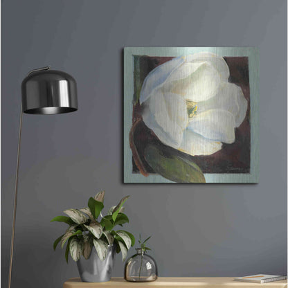 Luxe Metal Art 'Magnolia I' by Carol Rowan, Metal Wall Art,24x24