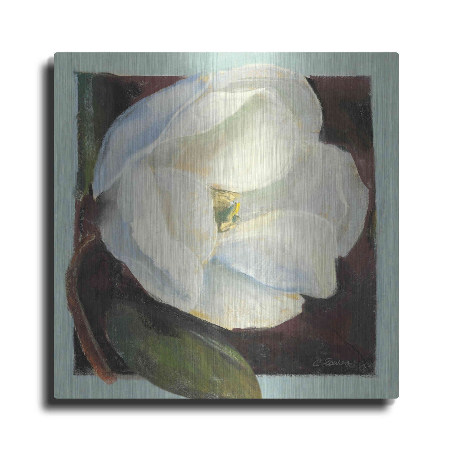 Luxe Metal Art 'Magnolia I' by Carol Rowan, Metal Wall Art