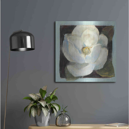 Luxe Metal Art 'Magnolia II' by Carol Rowan, Metal Wall Art,24x24