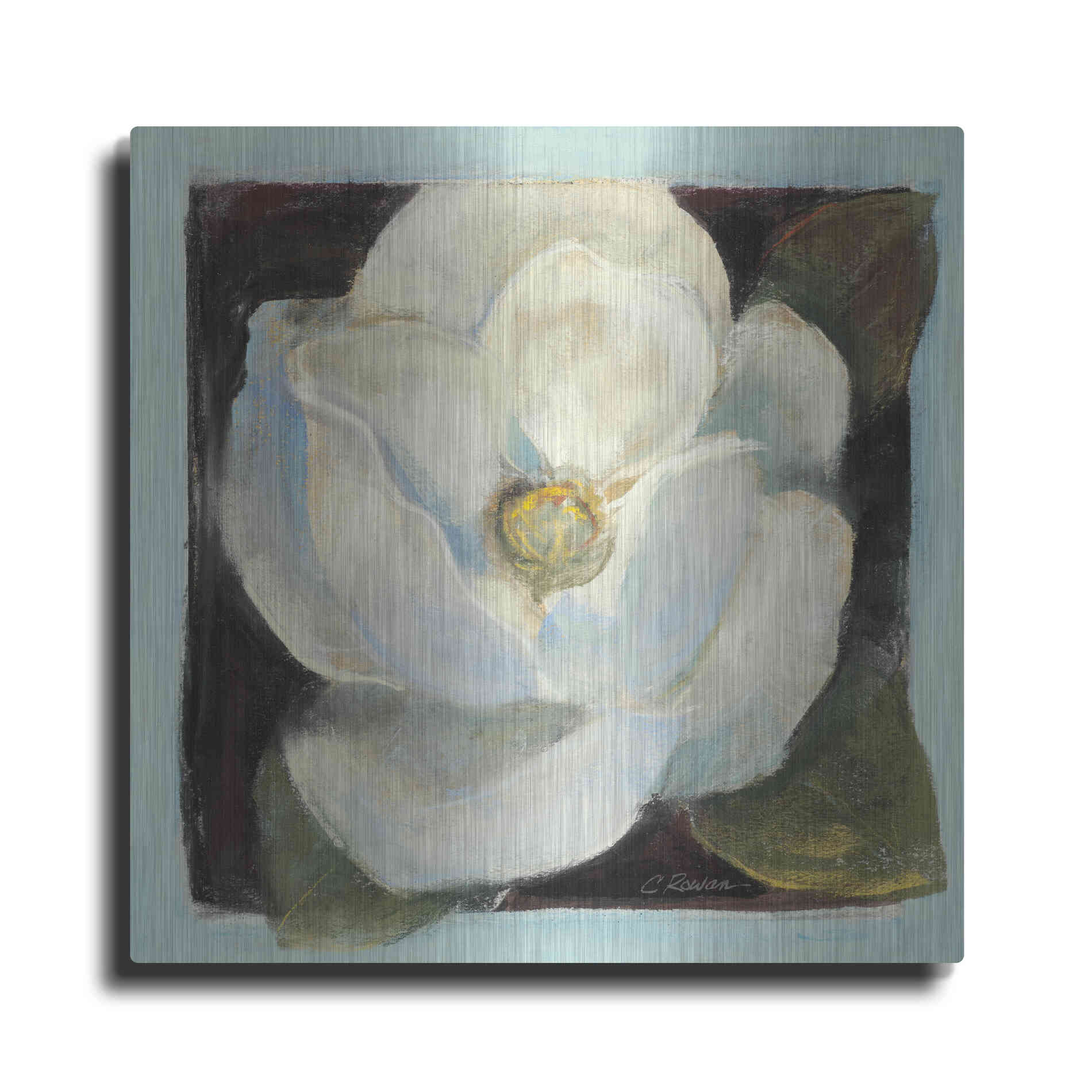 Luxe Metal Art 'Magnolia II' by Carol Rowan, Metal Wall Art