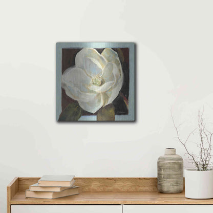 Luxe Metal Art 'Magnolia III' by Carol Rowan, Metal Wall Art,12x12