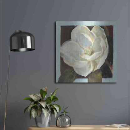 Luxe Metal Art 'Magnolia III' by Carol Rowan, Metal Wall Art,24x24