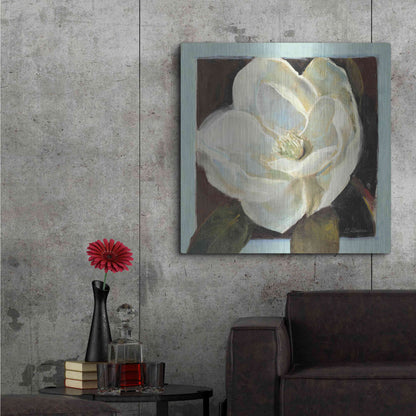 Luxe Metal Art 'Magnolia III' by Carol Rowan, Metal Wall Art,36x36