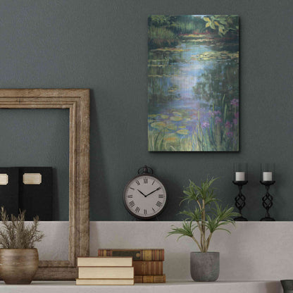 Luxe Metal Art 'Garden Pond I' by Carol Rowan, Metal Wall Art,12x16