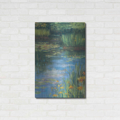 Luxe Metal Art 'Garden Pond III' by Carol Rowan, Metal Wall Art,24x36