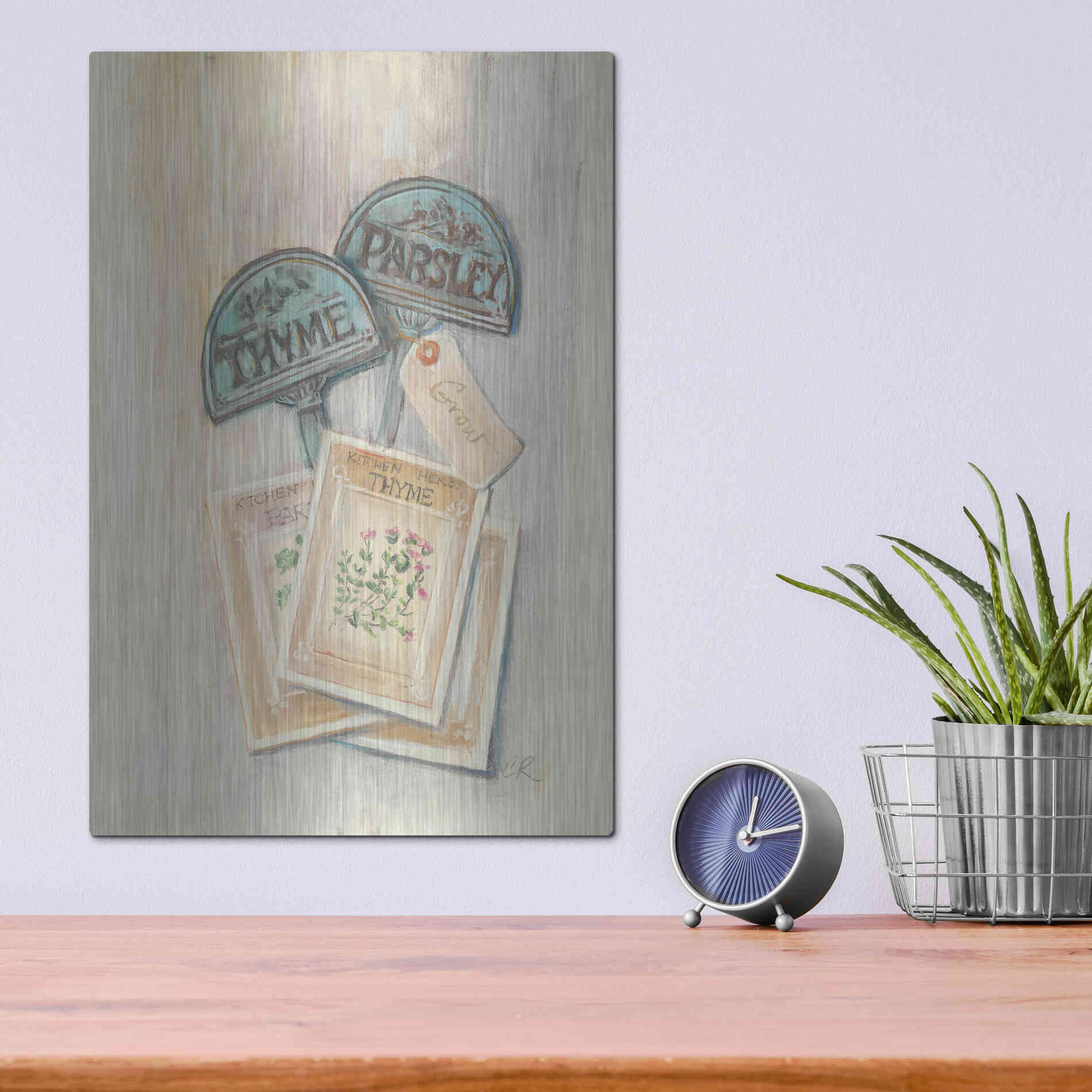 Luxe Metal Art 'Seed Packs' by Carol Rowan, Metal Wall Art,12x16