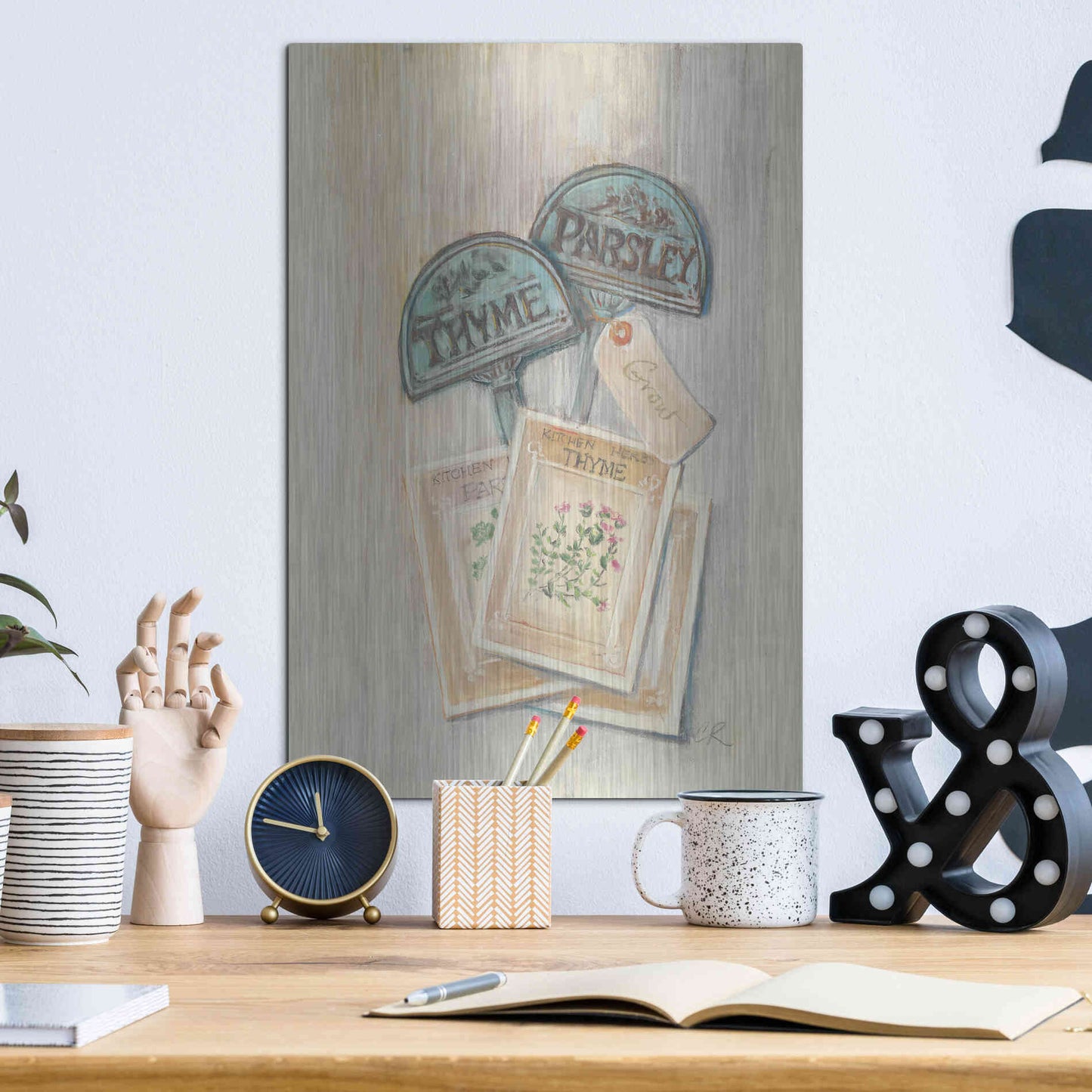 Luxe Metal Art 'Seed Packs' by Carol Rowan, Metal Wall Art,12x16