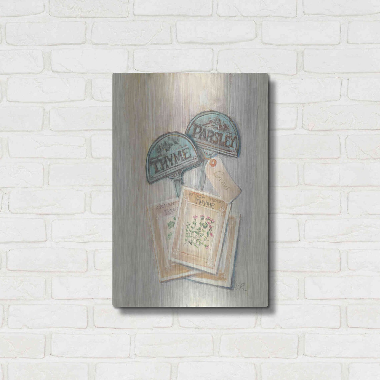 Luxe Metal Art 'Seed Packs' by Carol Rowan, Metal Wall Art,16x24