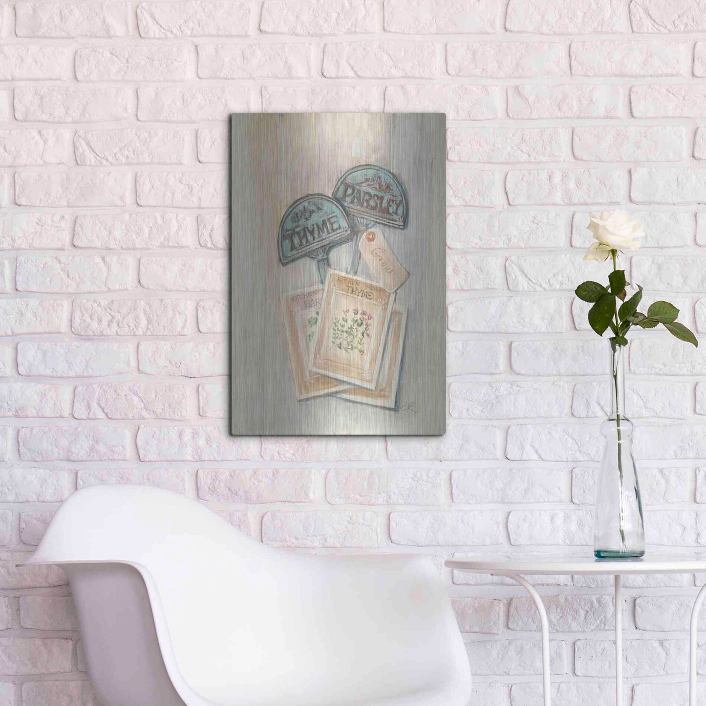 Luxe Metal Art 'Seed Packs' by Carol Rowan, Metal Wall Art,16x24