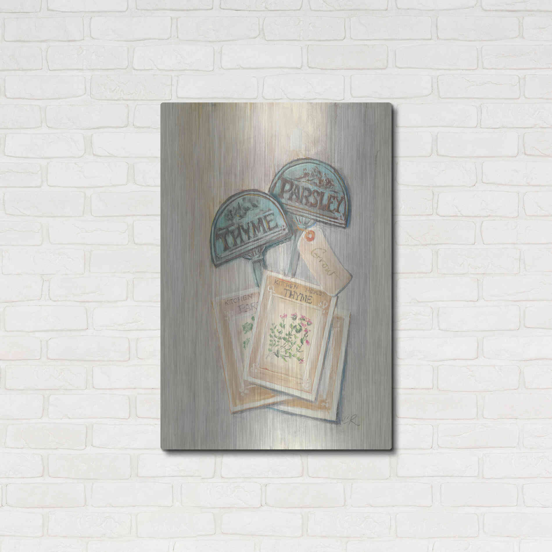 Luxe Metal Art 'Seed Packs' by Carol Rowan, Metal Wall Art,24x36
