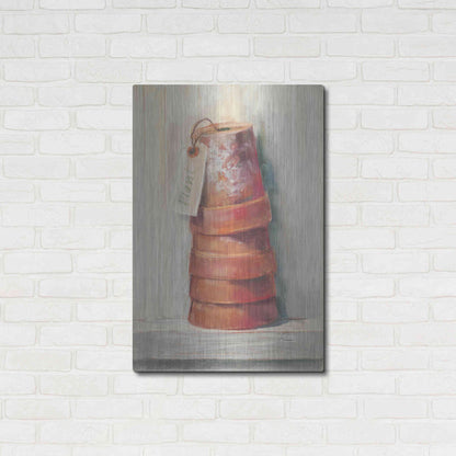 Luxe Metal Art 'Terracotta Pots' by Carol Rowan, Metal Wall Art,24x36