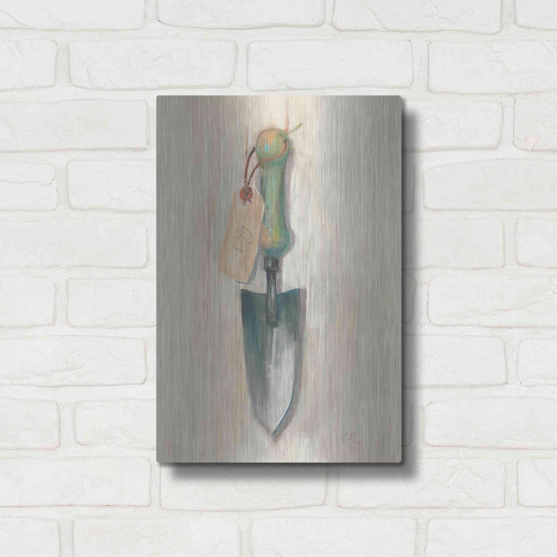 Luxe Metal Art 'Trowel' by Carol Rowan, Metal Wall Art,12x16